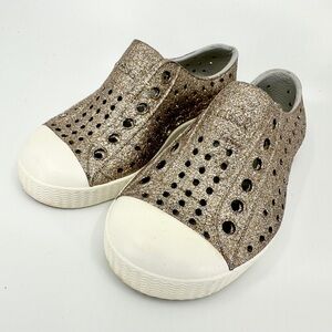 Native Pink Glitter Slip-On Water Shoes Sneakers Jefferson Toddler Girls Size C6